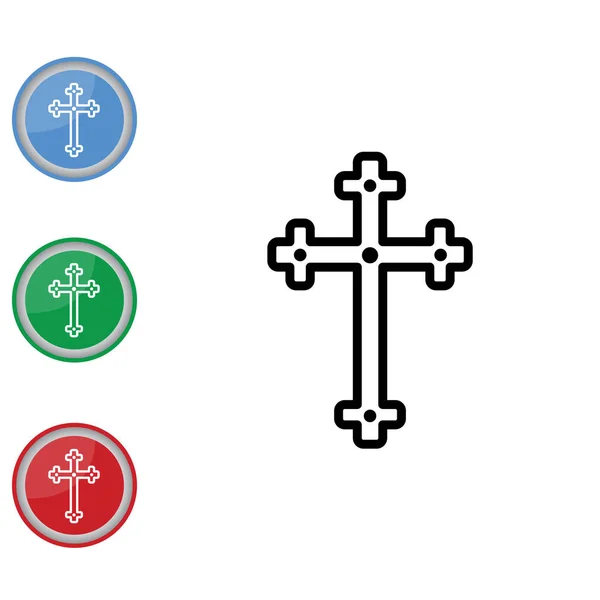 Ikona krzyżowego proste — Wektor stockowy