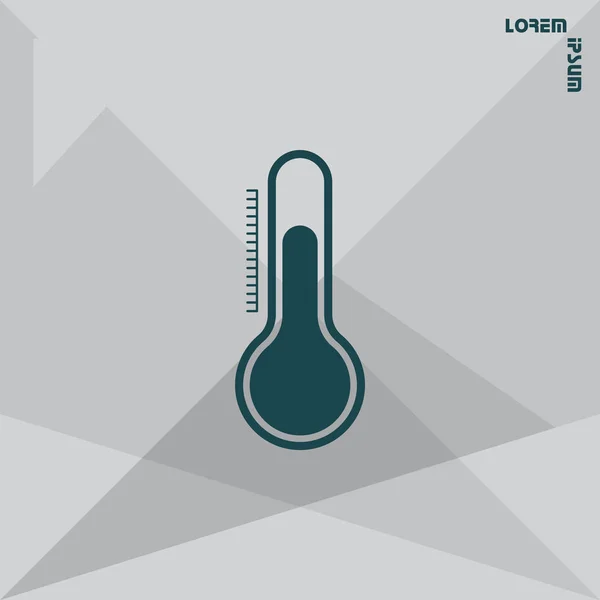 Thermometer platte pictogram — Stockvector