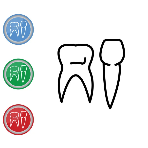 Dientes icono simple — Vector de stock