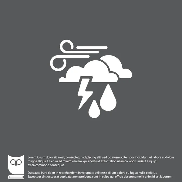 Καταιγίδα και βροχή εικονίδιο — Διανυσματικό Αρχείο