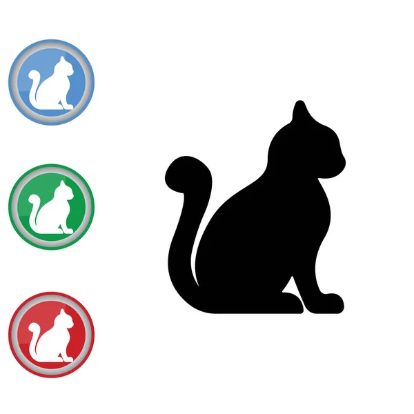 Web Line Icon Silhouette Cats Cat Stock Vector (Royalty Free) 529868446