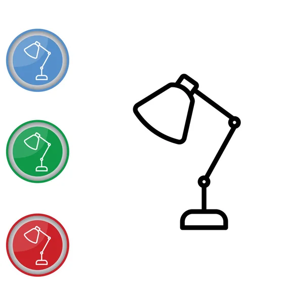 Ícone da lâmpada de mesa — Vetor de Stock