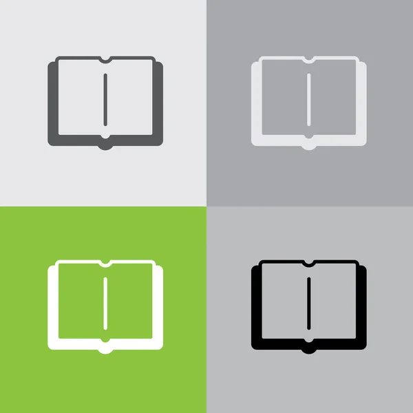 Conjunto de iconos de libro abierto — Vector de stock