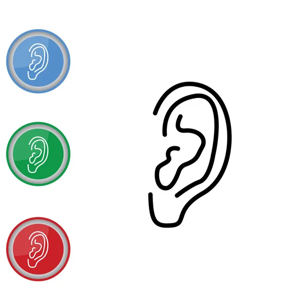 Проста ікона вухо — стоковий вектор