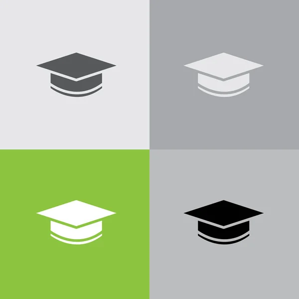 Graduate cap ikoner — Stock vektor