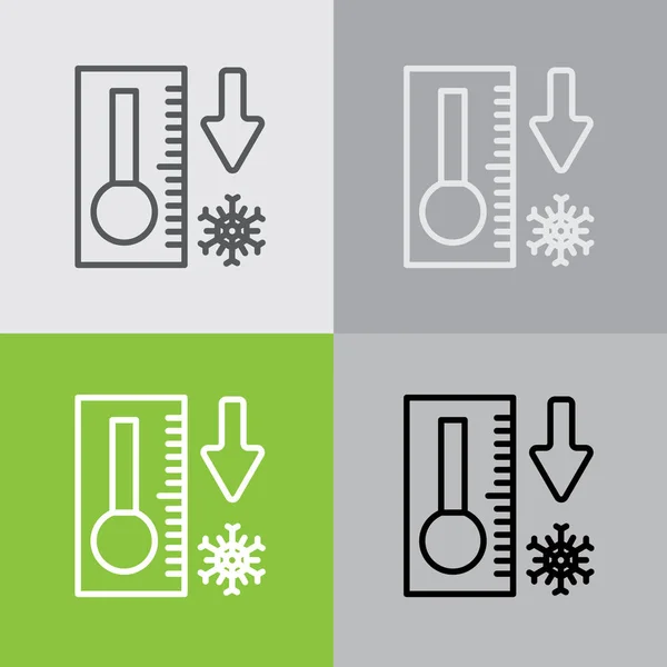 Termometer med låg temperatur ikonen — Stock vektor