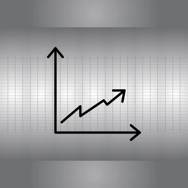 Icona della linea del grafico — Vettoriale Stock