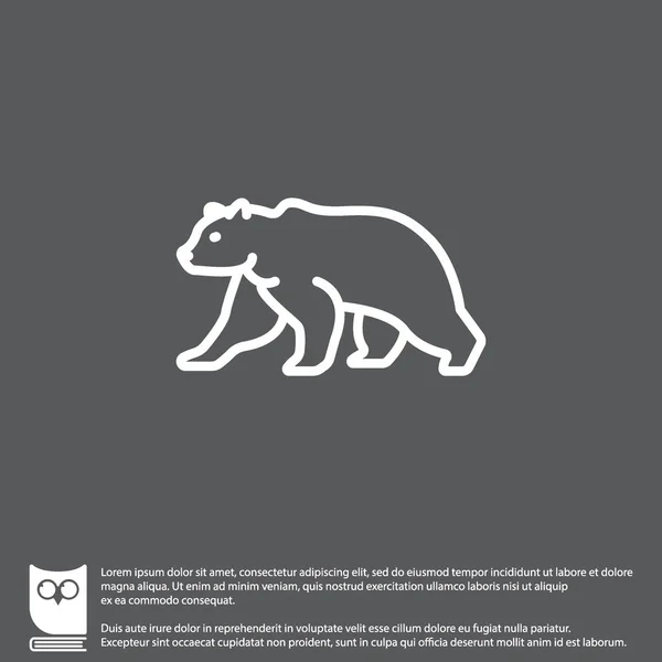 Vilda björnen ikonen — Stock vektor