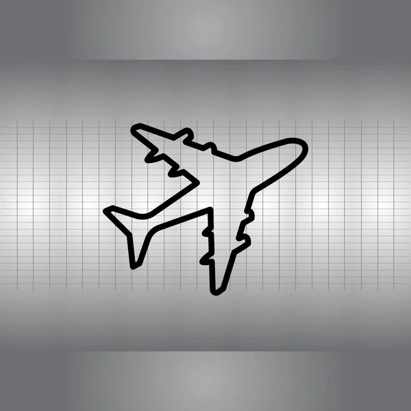 Icona web dell'aereo — Vettoriale Stock