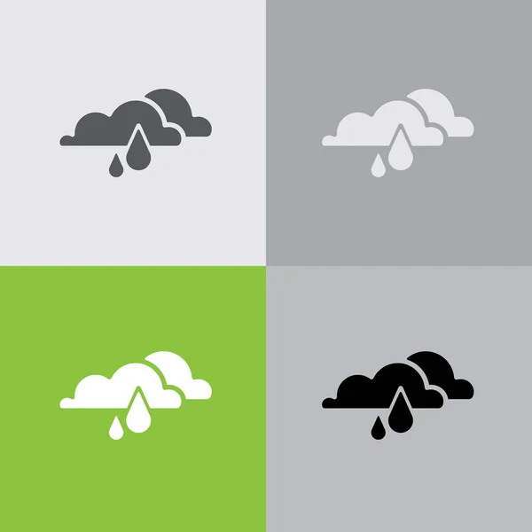 Regenwolk weer icoon — Stockvector