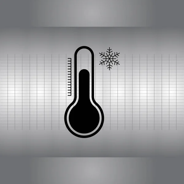 Thermometer platte pictogram — Stockvector