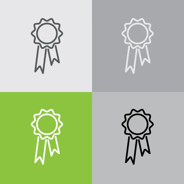 Ícones de medalha de prêmio —  Vetores de Stock