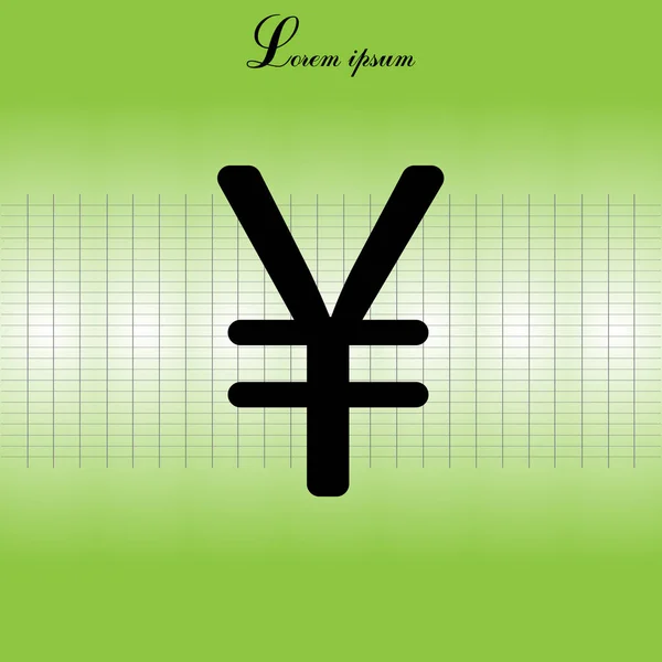 Yuan chino icono — Vector de stock