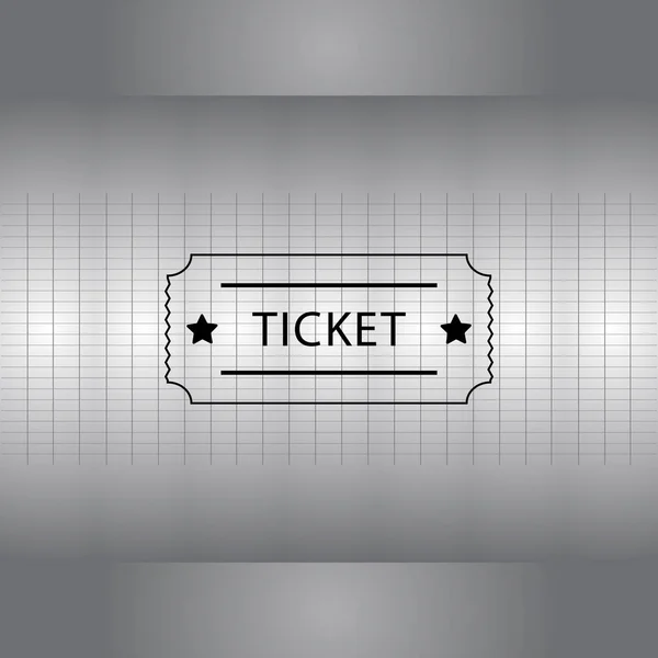 Ticket icono simple — Vector de stock