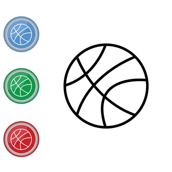 Basketbal eenvoudige pictogram — Stockvector