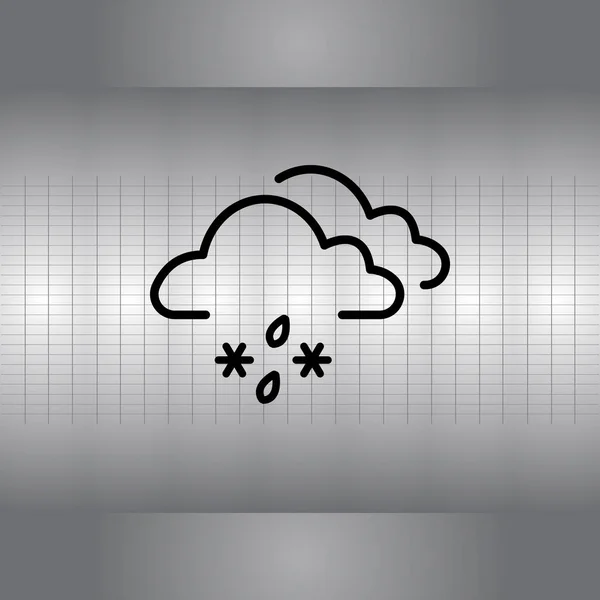 Icono de nieve y lluvia — Vector de stock