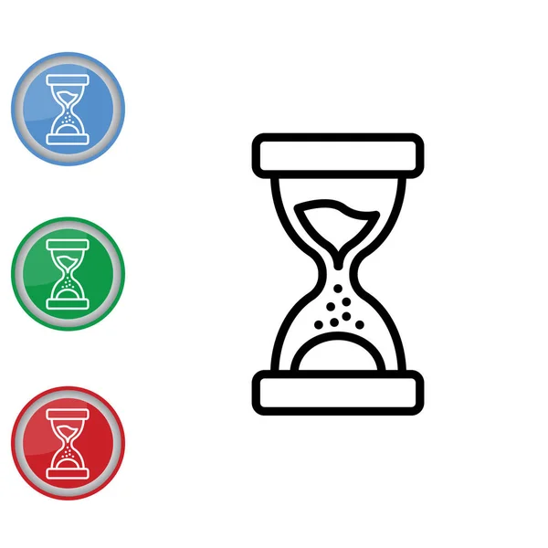 Ampulheta ícone plano — Vetor de Stock