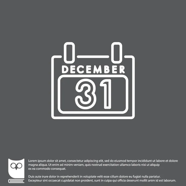 Icono de línea web. Calendario — Vector de stock