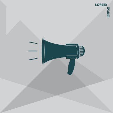 megafon veya hoparlör simgesini