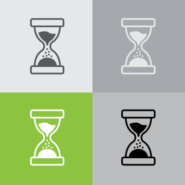 kum saati düz simgesi