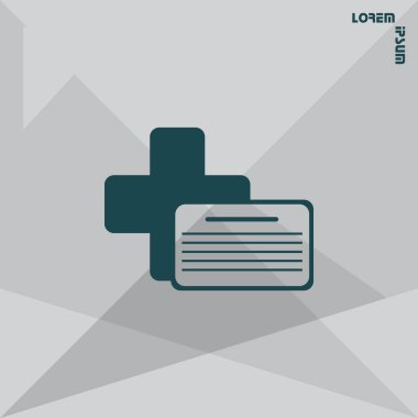  sağlık kartı basit simgesi