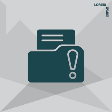 Ünlem işareti simgesi ile klasör