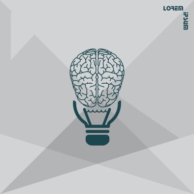 fikir lamba basit simgesi