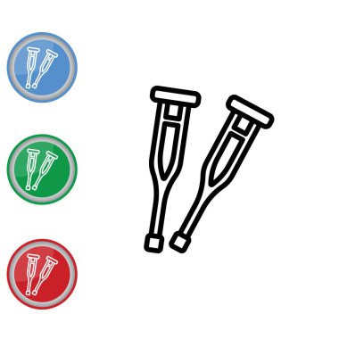 koltuk değneği basit simgesi