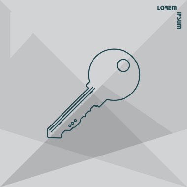 anahtar düz simgesi