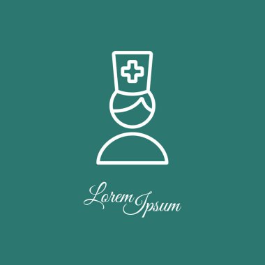 Hemşire basit simgesi
