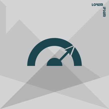 hız göstergesi düz simgesi