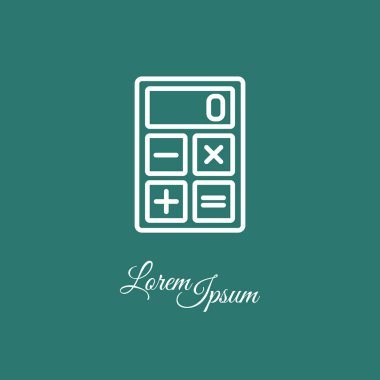 Hesap Makinesi Düz Simgesi