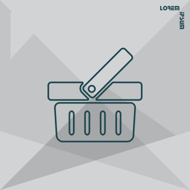 Alışveriş sepeti çizgisi simgesi 