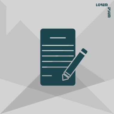 levha ve kalem simgesini