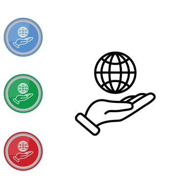 ' nın küre el Icons set