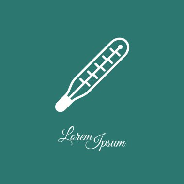 termometre düz simgesi