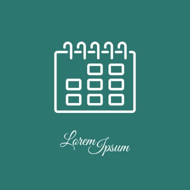 Web satırı simgesi. Takvim