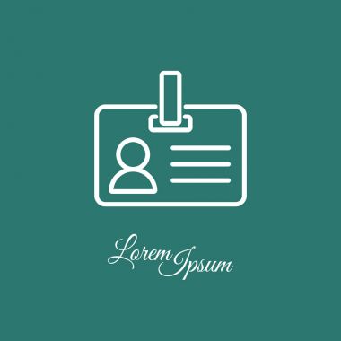 toka simgesi olan boş kimlik kartı