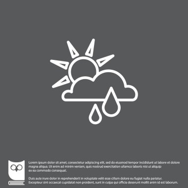 Güneş ve yağmur simgesi