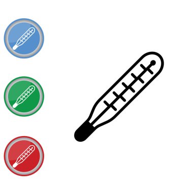 termometre düz simgesi