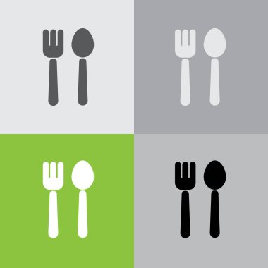 çatal bıçak takımları düz simgesi