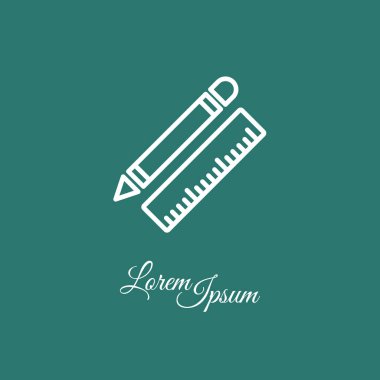 Cetvel ve kalem simgesi