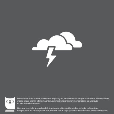Thunderclouds ve yıldırım ikonuna