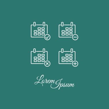 Web satırı simgesi. Takvim