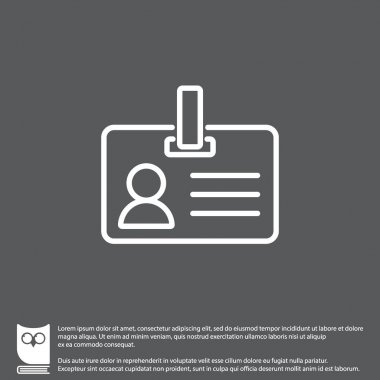 toka simgesi olan boş kimlik kartı