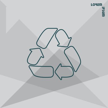 geri dönüşüm işareti simgesi