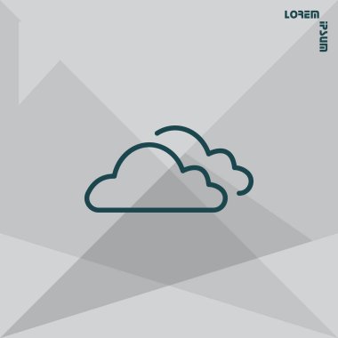 bulutlar satırı simgesi