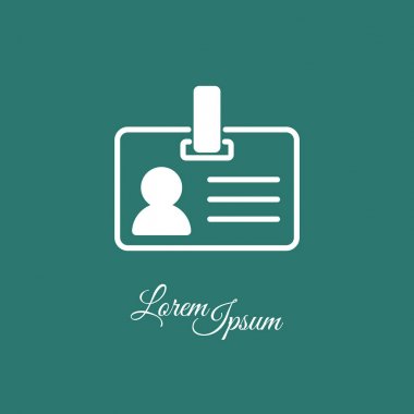 toka simgesi olan boş kimlik kartı