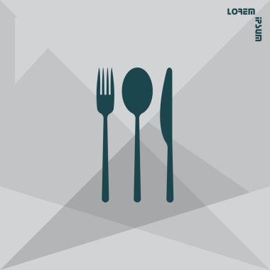 Çatal, kaşık ve bıçak ikonu