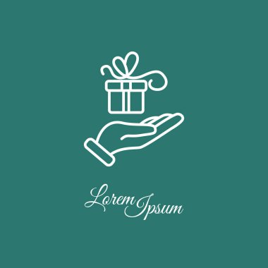 Hediye kutusu basit simgesi